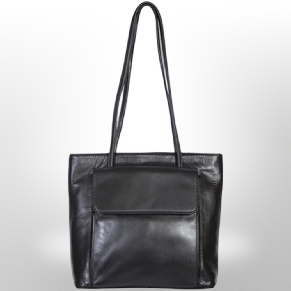 Hidesign Soft Leather Shoulder Bag • Classic Black • Everyday Chic